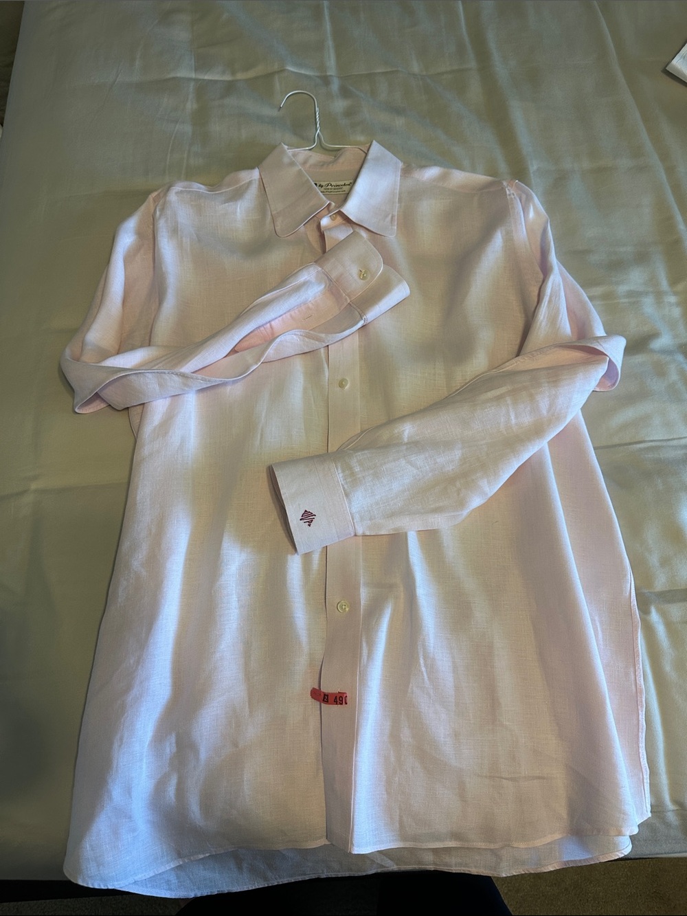 Men's Light Pink Dress Shirt - Classic Spread Collar